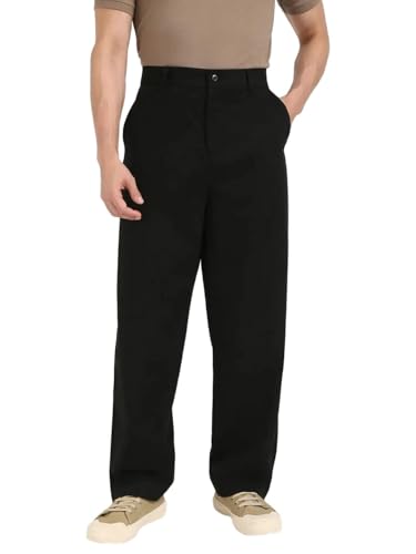 Relaxed Fit Solid Mid Rise Trouser