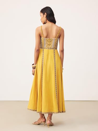 Ritu Kumar Mustard Frolica Long Dress