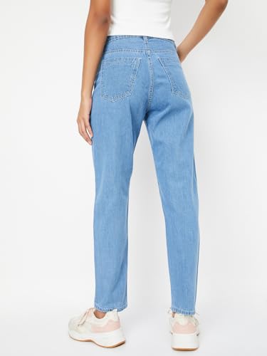 Max Women's Regular Jeans (MOMFITLBEPP_Light Blue