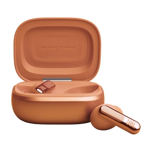 JBL New Live Beam 4 TWS with Smart Charging Case, Hi-Res Audio, True Adaptive Noise Cancelling 2.0, 6-Mic Perfect Calls 2.0, Personi-Fi 3.0, BT 6.0, LE Audio,Auracast, Up to 48H Playtime, IP55, Orange
