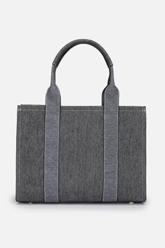 Women Grey Patterned Casual Handbag