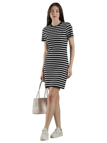 Cotton Crew Neck Bodycon Dress