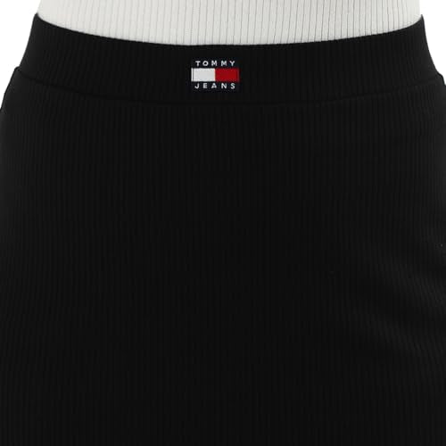 Tommy Hilfiger Black Cotton Solid Women Slim Fit Maxi Skirt