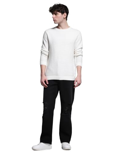 Jack & Jones Men's Dark Grey High Rise Loose Fit Jeans