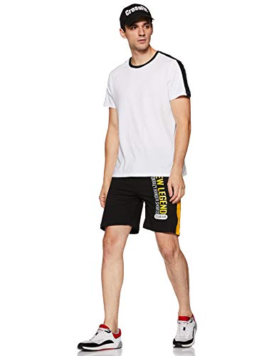 Van Heusen Athleisure Men Shorts - 100% Combed Cotton - Soft Suede Touch, Functional Pocket, Drawstring Waist_50061_Multicolour_L