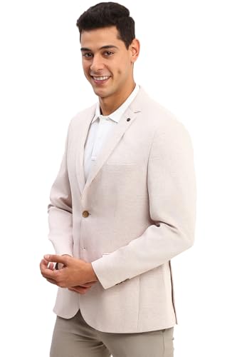 Allen Solly Men's Blazer (ASBZMUJFB84278_Peach