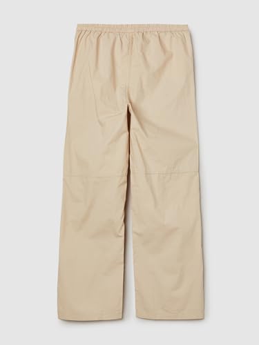 Max Girls Solid Cargo Trousers, Beige, 8-9 Y