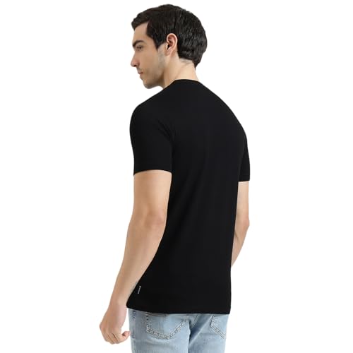 United Colors of Benetton Regular Fit Round Neck Graphic Print Tshirt (Size : KL) - 26P3M89J3524I100 Black