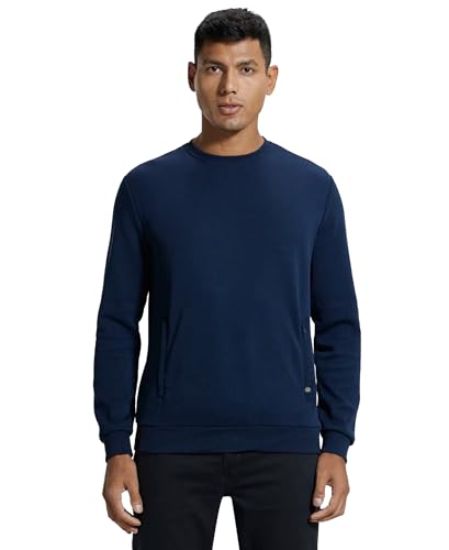 Jockey Men's Cotton Round Neck Sweat Shirt IM11_Navy_L