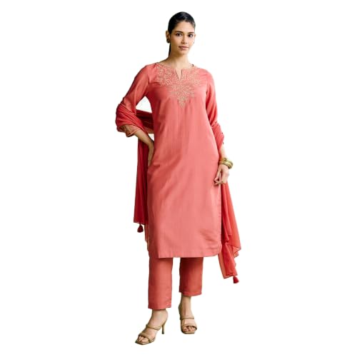 Aarke Ritu Kumar Peach Femmora Kurta With Pant And Dupatta