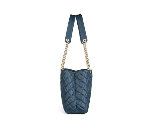LOUIS STITCH Stylish Dark Blue Handbag for Women | Multi Pocket Ladies Satchel Handbag for Travel, Office, College | LDB-12-CUSBDB