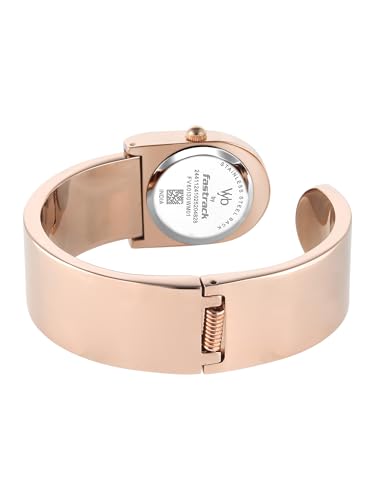 Fastrack Vyb Striker with Quartz Analog Rose Gold Dial Rose Gold Strap Watch for Girls - FV60130WM01W
