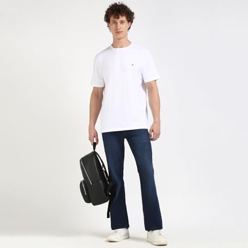 Tommy Hilfiger Solid Regular-Fit Cotton T-Shirt White