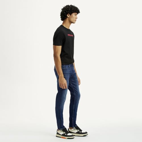 Levi's Men's Mid Indigo Slim Tapered Fit Mid Rise Jeans, 002K7-0005, 34