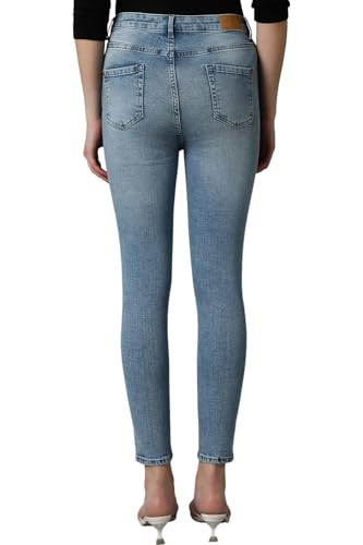 Allen Solly Women Blue Ankle Skinny Fit Light Wash Jeans