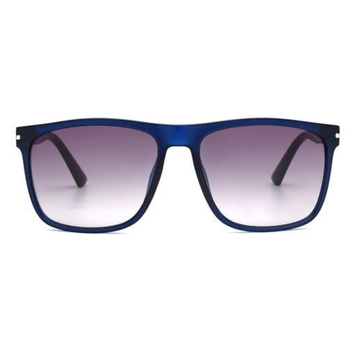 TOMMY HILFIGER Unisex UV Protected Eyewear | Grey Lens | Blue Frame | Full Rim Square Shape Branded Latest and Stylish Sunglasses | 100% UV Protection |Sunglasses| Size Medium | TH 1572 C3 S