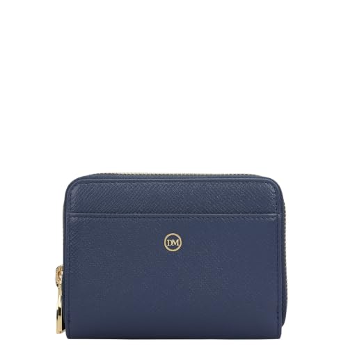 Da Milano Premium Leather Wallet for Women | Multi Compartment Travel Wallet - Twilight Blue