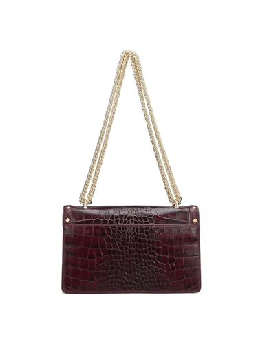 Da Milano Genuine Leather Maroon Shoulder Bag (00588C) (Small)