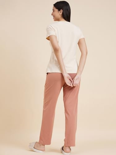 Sweet Dreams Women's Cotton Geometric Pajama Set Pack of 2 (2014AXCO Sand Dune 2XL)