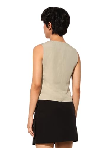 ONLY Women Regular Fit Beige Waistcoat