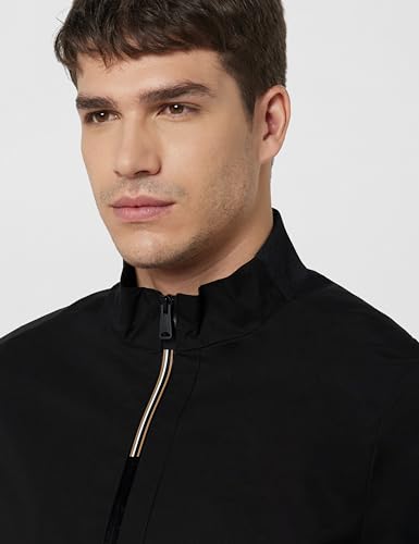 Arrow Sports Mens Black Solid Long Sleeve Polyester Classic Jacket (ASAIJK4805_Black_)