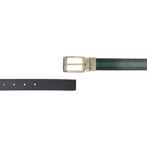 United Colors of Benetton Men's Reversible Leather Belt Weldon | Color - Peacoat Navy+Bayberry | S 80Cm | Formal & Casual | Ideal For Gifting