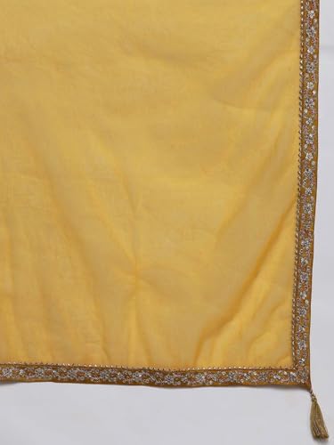 Libas Printed Silk blend Straight Kurta Set for Women (33592OHS)