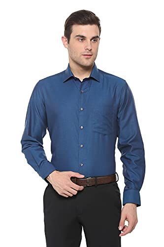 Van Heusen Men's Regular Fit Shirt (VHSF1M76877_Blue