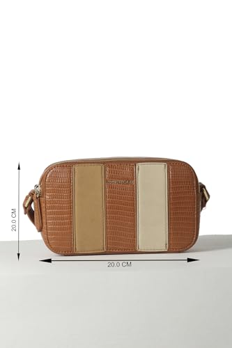 Women Brown Print Casual Sling Bag