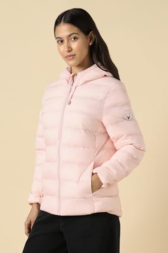 Women Pink Solid Casual Jacket