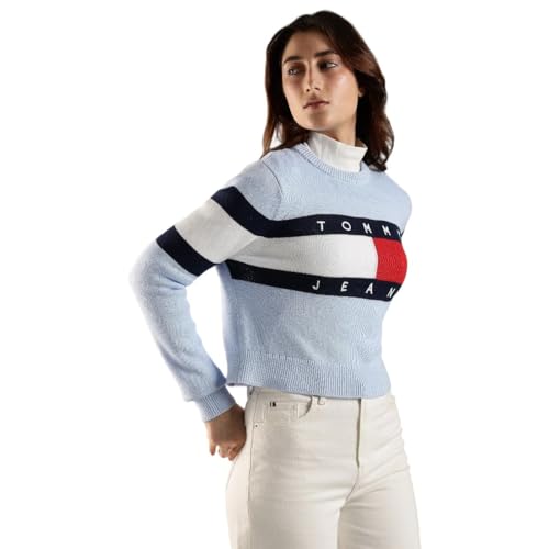 Tommy Hilfiger Relaxed Fit Cotton Crew Neck Sweater Blue