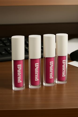 WUTEND Matte Liquid Lipstick Set, 4 Pink Shades, Long-lasting Formula