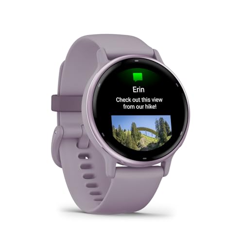 Garmin Vivoactive 5, Health and Fitness GPS Smartwatch, AMOLED Display, Up to 11 Days of Battery |Metallic Orchid Aluminum Bezel with Orchid Case and Silicone