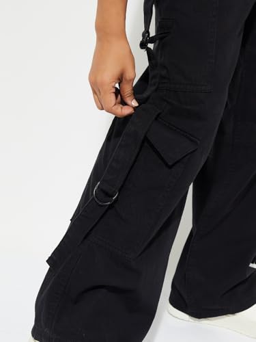 Max URB_N Women Solid Cargos (Black_36)
