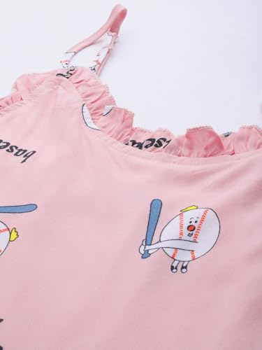 Sweet Dreams Women's Rayon Cartoon Nightgown Pack of 3 (2804AV Light Peach S)