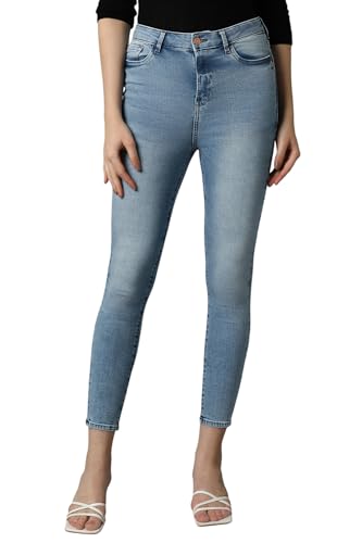Allen Solly Women Blue Ankle Skinny Fit Light Wash Jeans