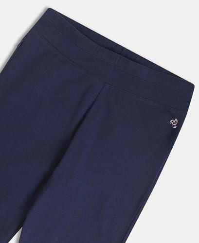 Jockey Women's Super Combed Cotton Elastane Stretch Yoga Pant with Side Zipper Pockets & Drawstring Closure_Style_AA01_Navy Blazer_M