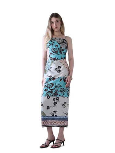 ONLY Women's Floral Print Fit and Flare Multicolor Dress