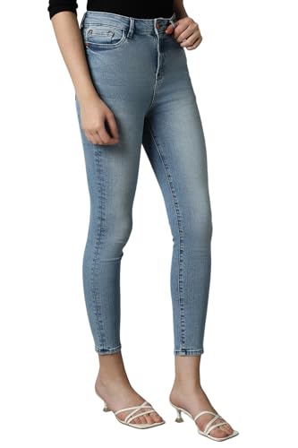 Allen Solly Women Blue Ankle Skinny Fit Light Wash Jeans