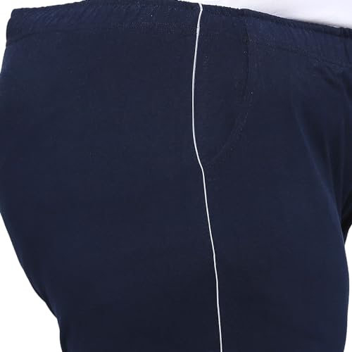 VAISHVIK Women Plus Size Calf Length Pants - Nila 4XL 44 Waist inches Navy Blue