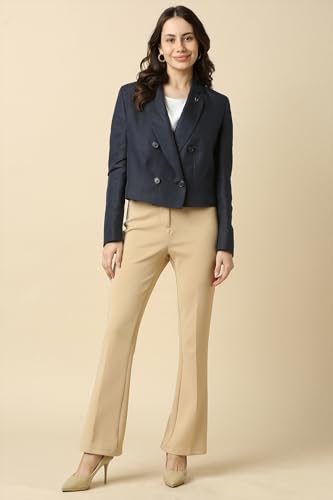 Allen Solly Women's Blazer (AHBZWRGHT73819_Navy