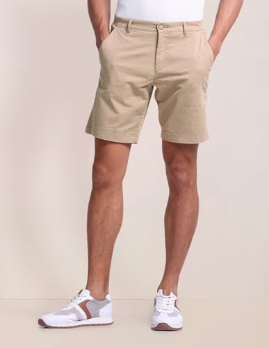 U.S. POLO ASSN. Slim Straight Fit Twill Shorts Khaki