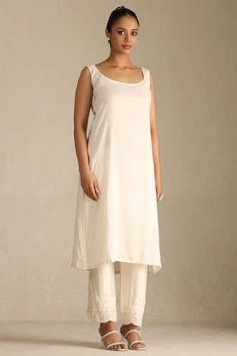 Soch Women's Cotton Blend Salwar Suit Set (OWS5CD21910_Off White