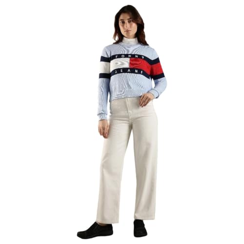 Tommy Hilfiger Relaxed Fit Cotton Crew Neck Sweater Blue