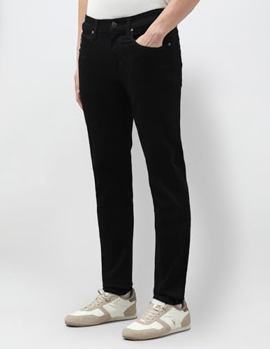U.S. Polo Assn. Denim Co. Men's Brandon Slim Tapered Fit Black Jeans (UDJEN2034_Black_30)
