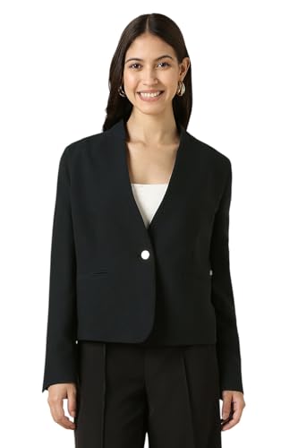Allen Solly Women's Blazer (AHBZWRGPT92275_Navy