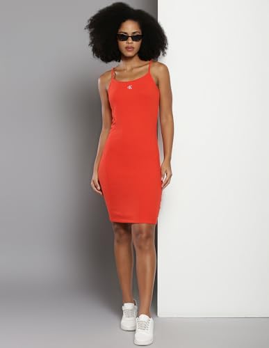 Calvin Klein Womens Red Color Dress (S)