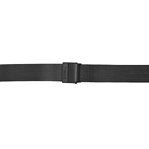TIMEX Analog Watch for Women with Black Round Dial & Black Stainless Steel Bracelet Band Water Resistant Women's Wrist Watches - TW000W114