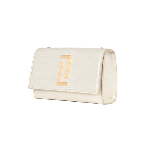 Lavie Crocflap Synthetic Zipper Closure Women's Sling Bag (OFF WHITE, SMALL)