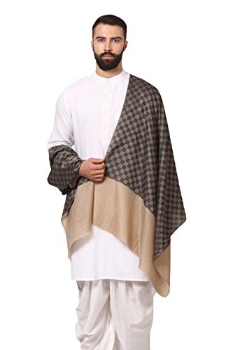 Pashtush Men's Fine Wool Luxury Blended Muffler, Light Weight, Soft and Warm.